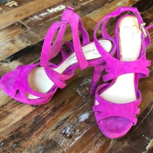 Jessica Simpson high heel strapped shoes